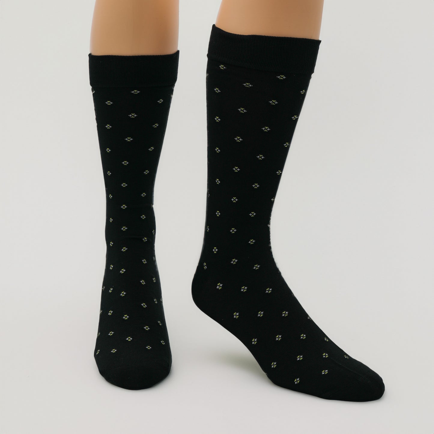 5-Pack Men's Bamboo Diamond Dress Crew Socks