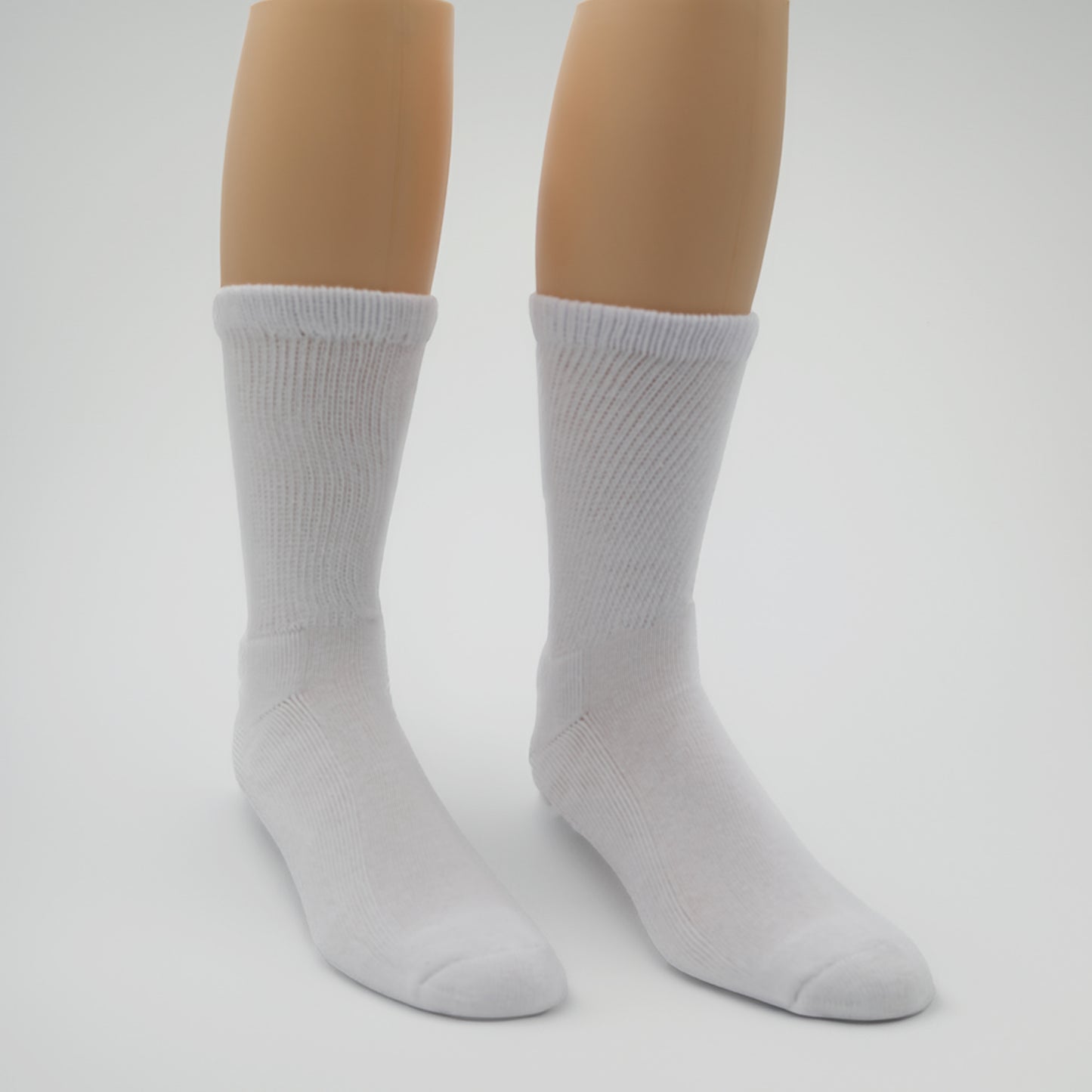 3-Pack Ladies Queen Size Diabetic Accordion Knit Crew Socks