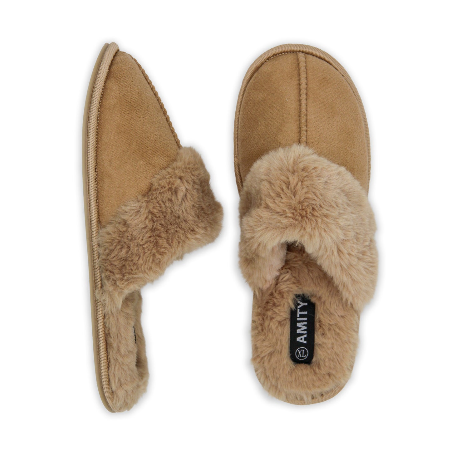 Ladies Faux Fur Lined Slippers