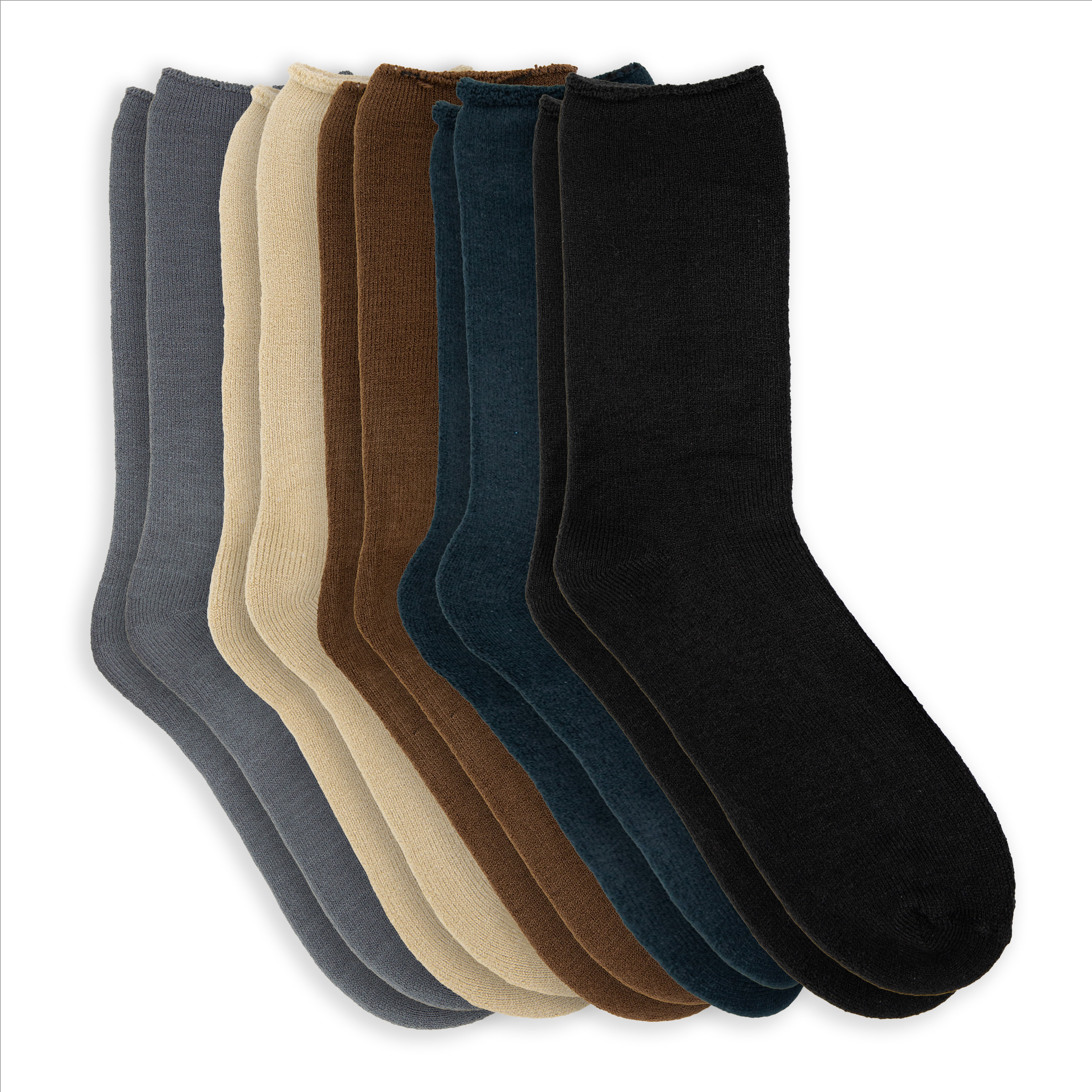 Men’s Solid Color Heat Crew Socks – Amity