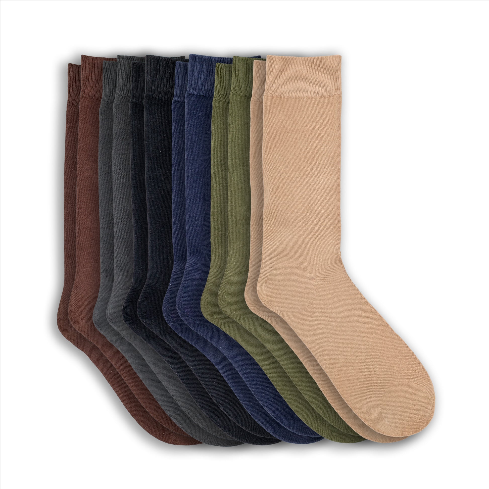 3-Pack Men's Bamboo Solid Dress Crew Socks 3-Pack Men's Bamboo Solid Dress Crew Socks
