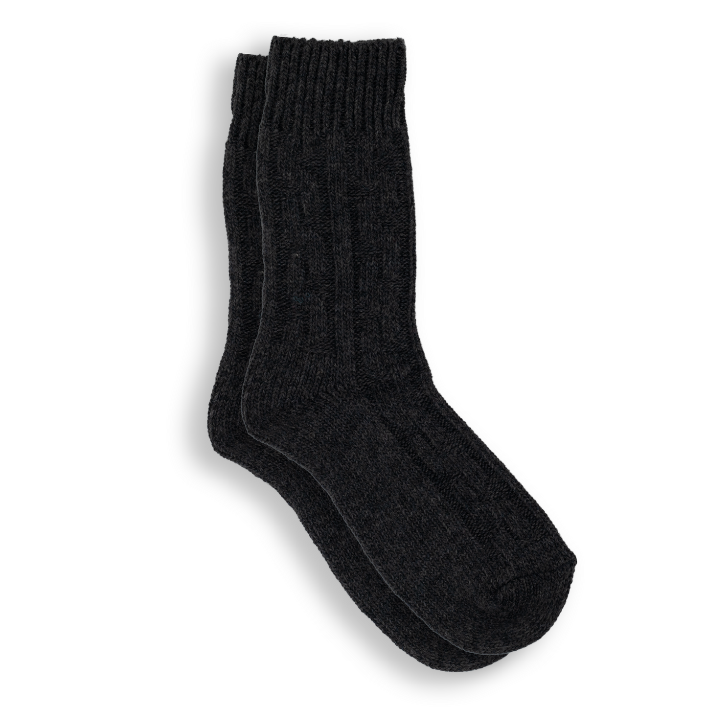 Ladies Wool Blend Cable Knit Crew Socks