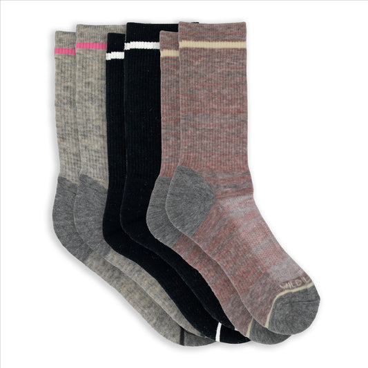 Ladies Wool Blend Sport Crew Socks