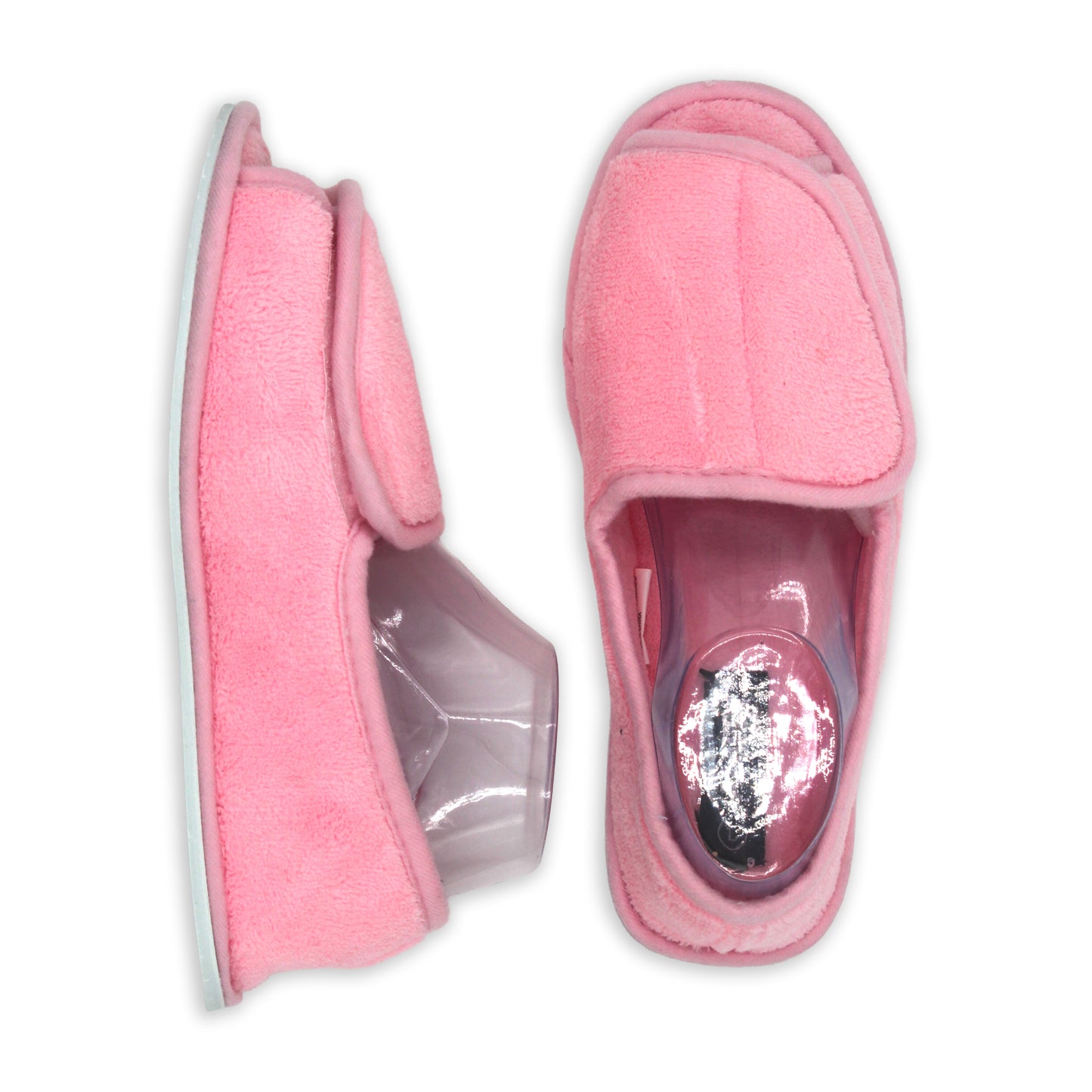 Ladies Open Toe Wide Width Velcro Slippers Amity Ladies Open Toe Wide Width Velcro Slippers Amity