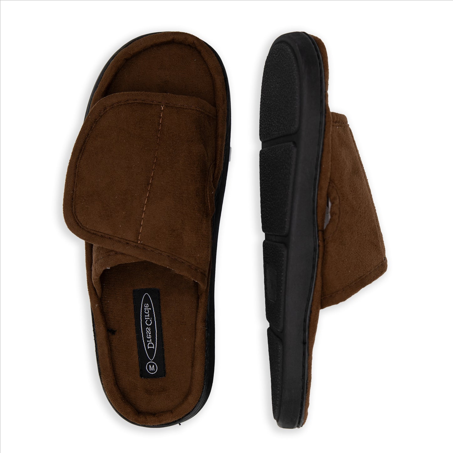 Men's Opened Toe Wide Width Velcro Slippers – Amity