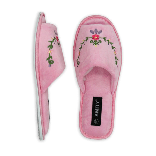 Ladies Open Toe Wide Width Slippers
